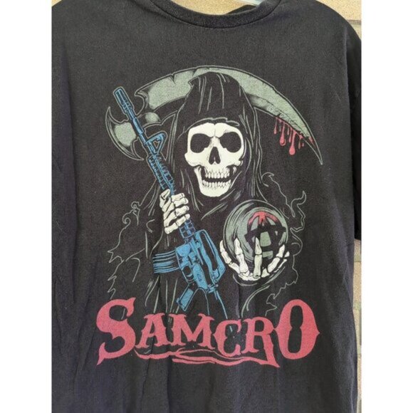 Black Sons of Anarchy - SAMCRO T-Shirt Size: Large - Picture 2 of 3